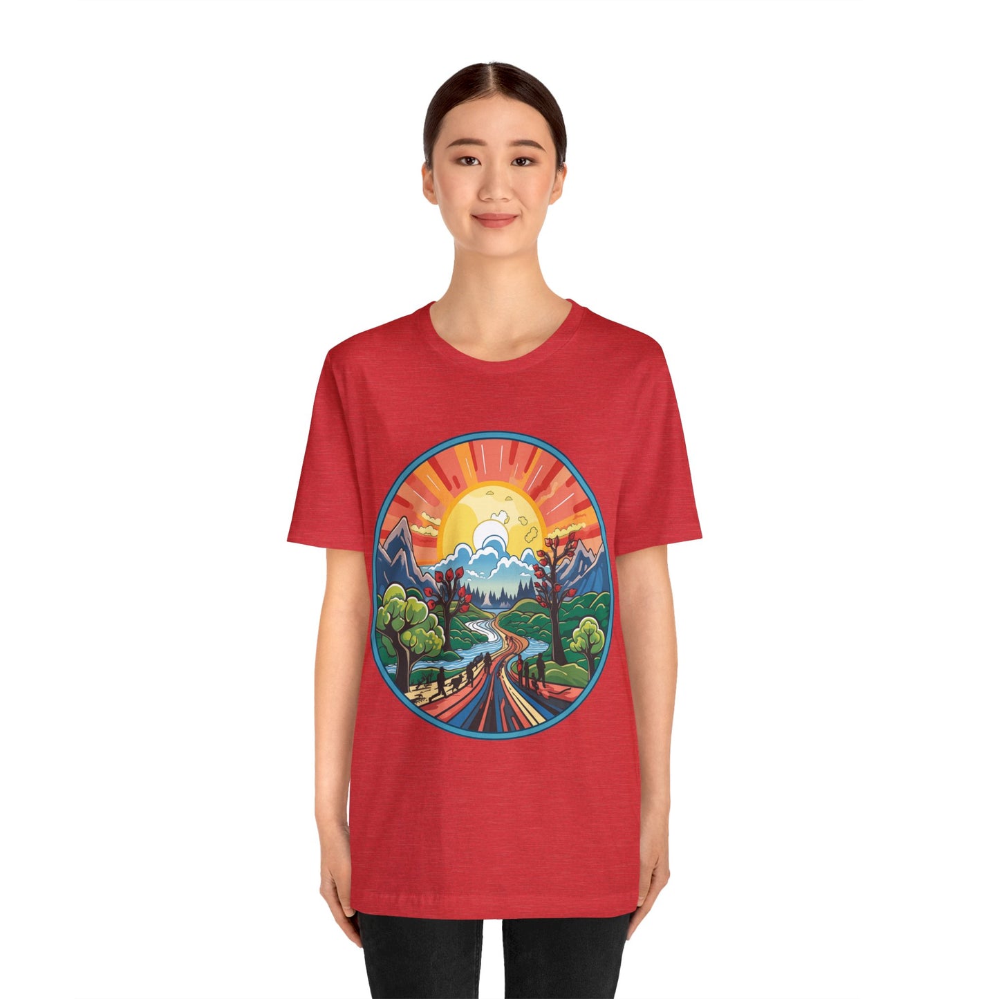 Nature's Palette Tee - Vibrant Nature Artwork