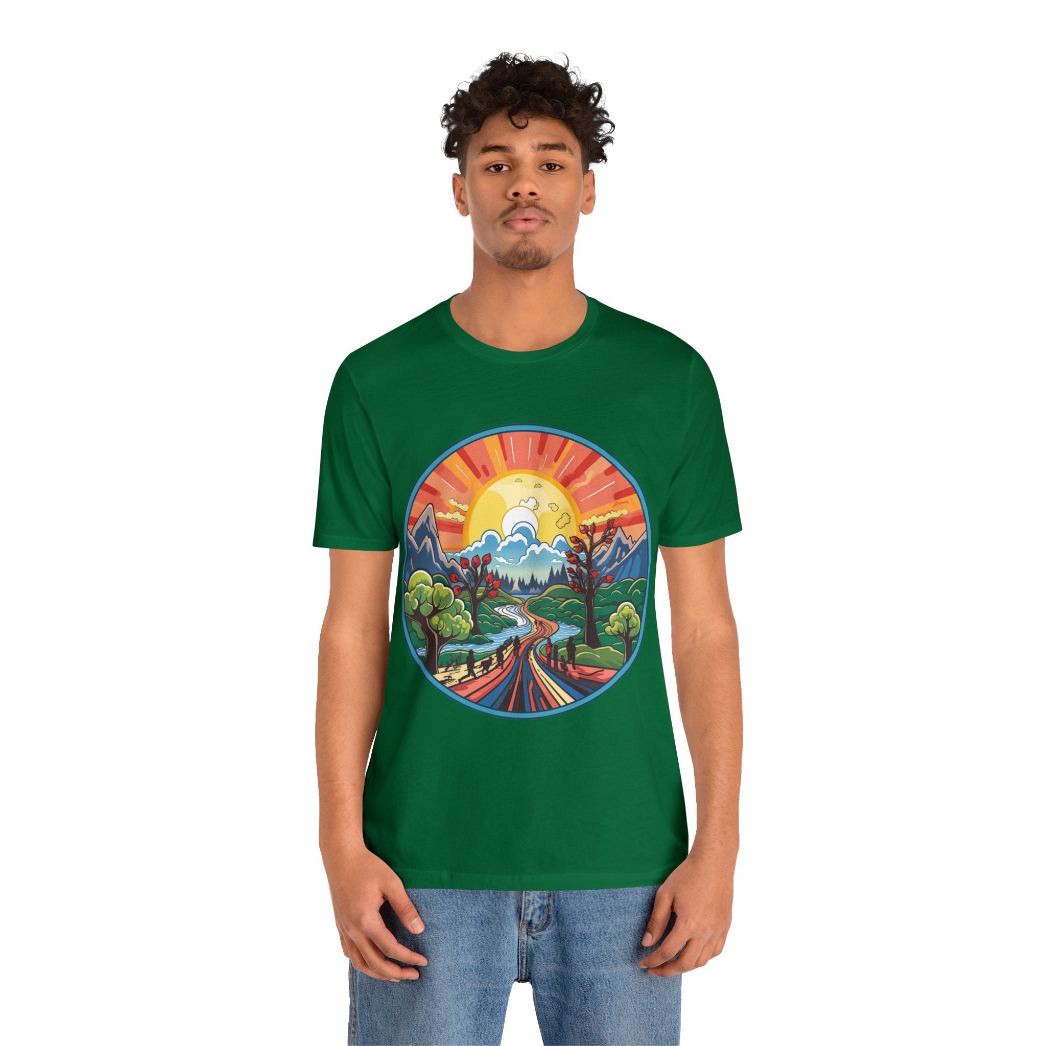 Nature's Palette Tee - Vibrant Nature Artwork