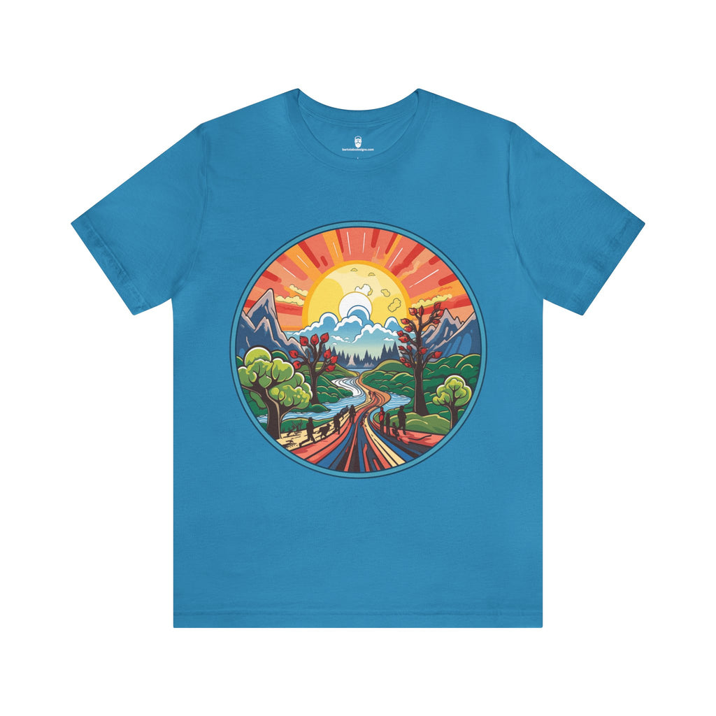 Nature's Palette Tee - Vibrant Nature Artwork