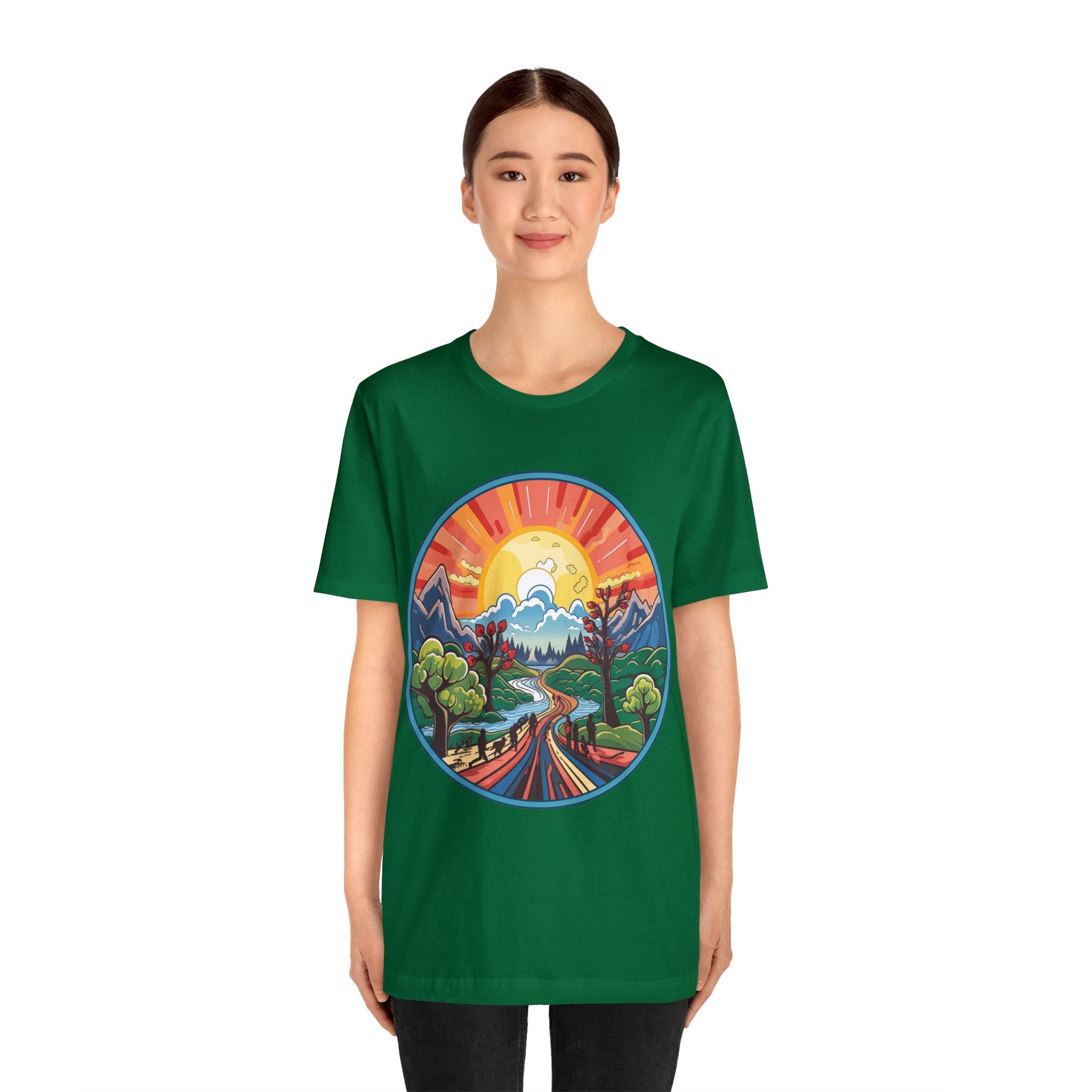 Nature's Palette Tee - Vibrant Nature Artwork