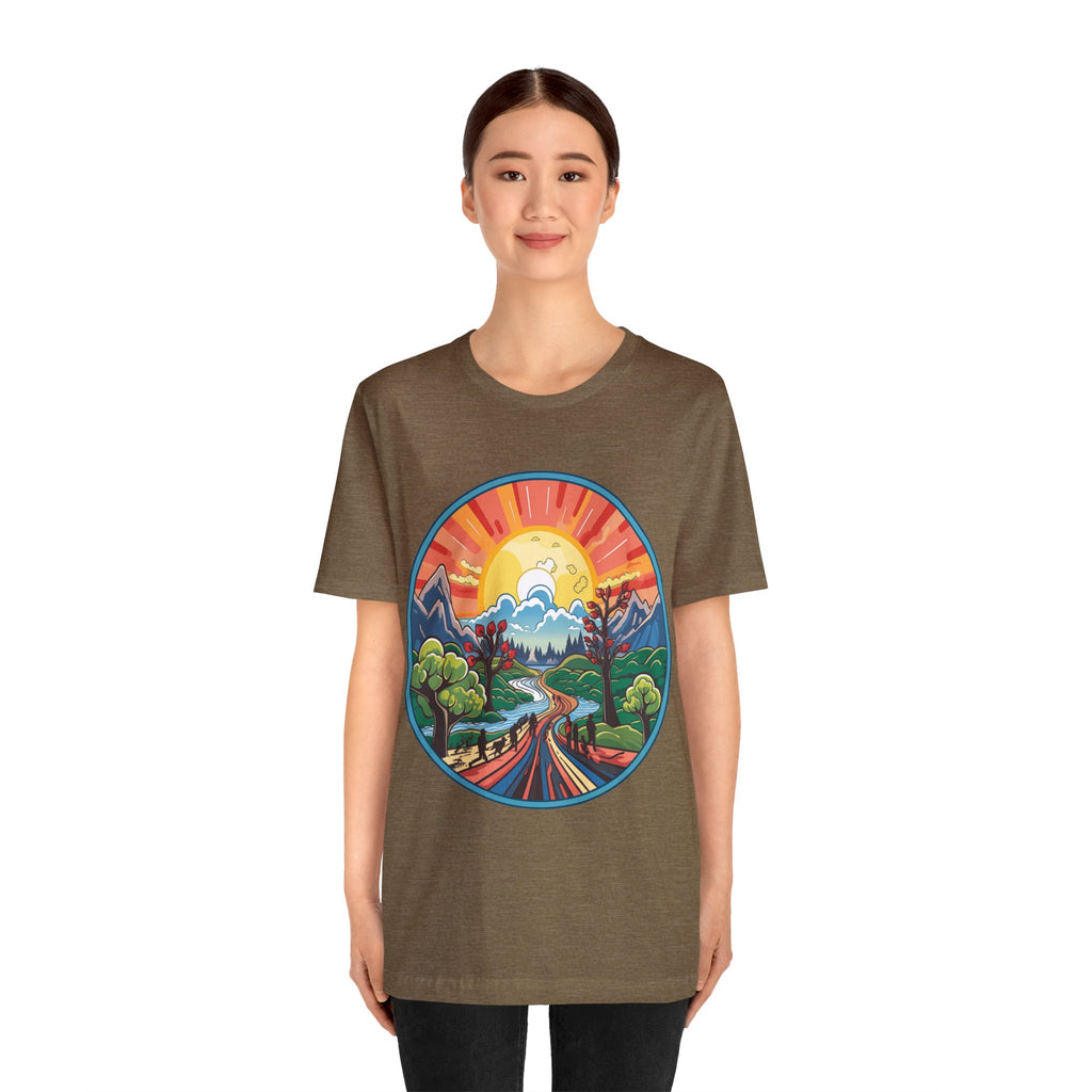 Nature's Palette Tee - Vibrant Nature Artwork