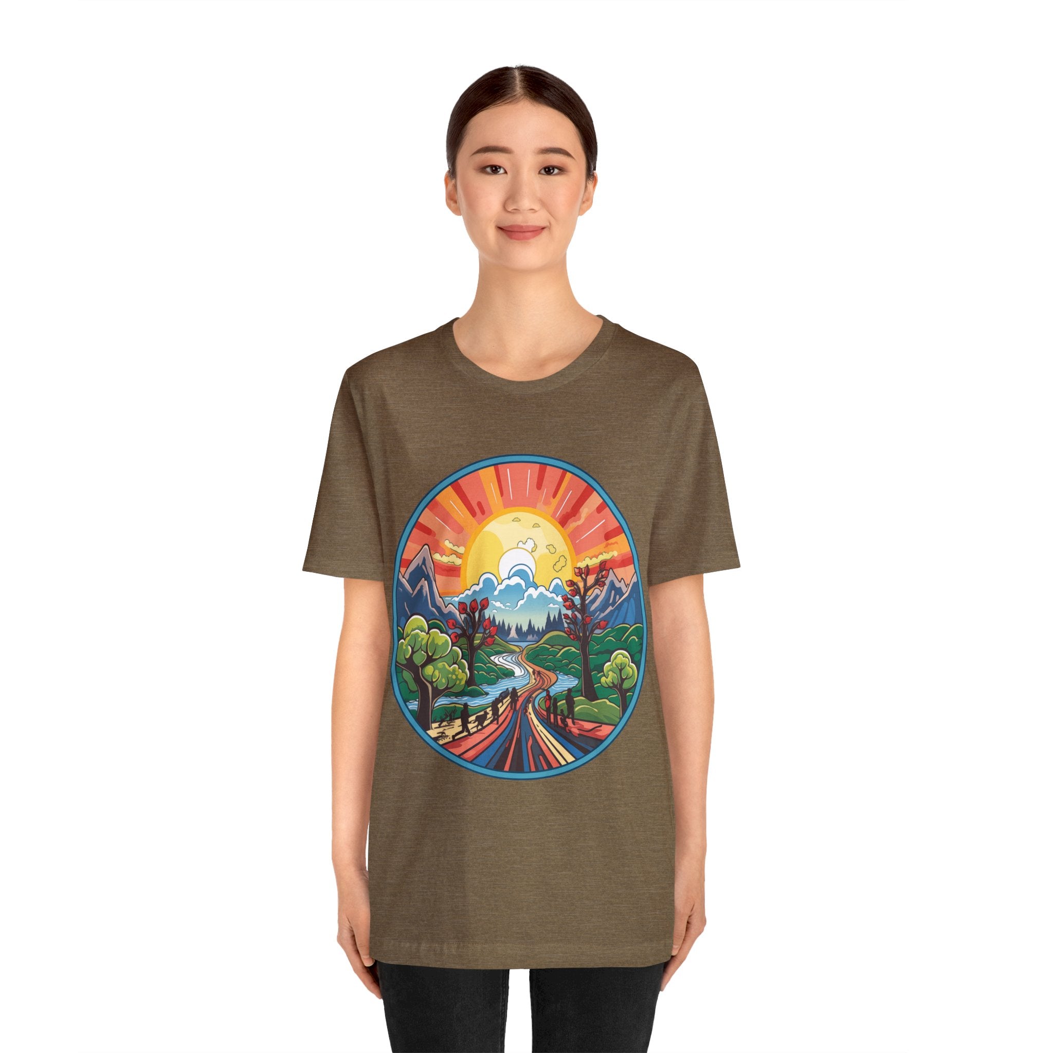 Nature's Palette Tee - Vibrant Nature Artwork