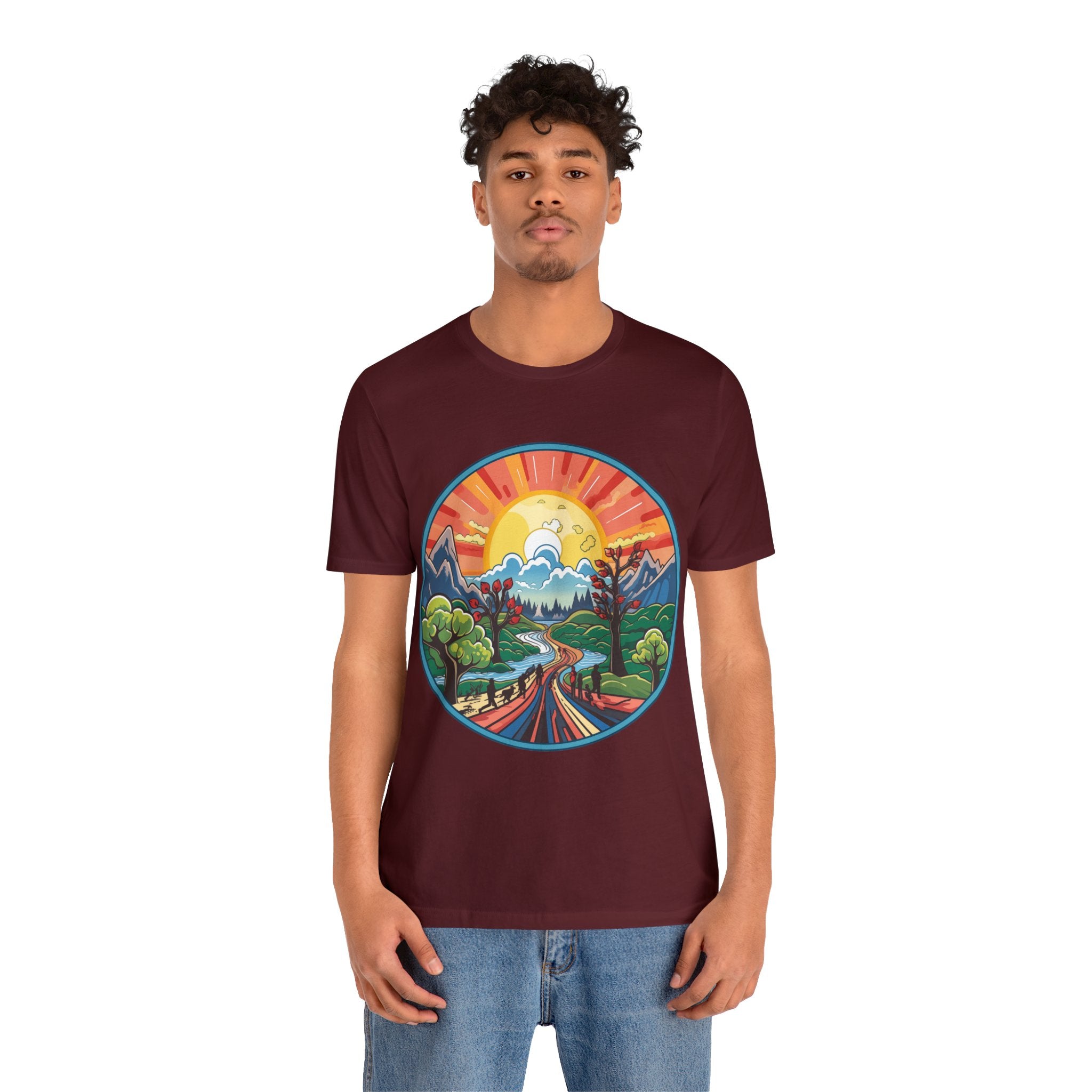 Nature's Palette Tee - Vibrant Nature Artwork