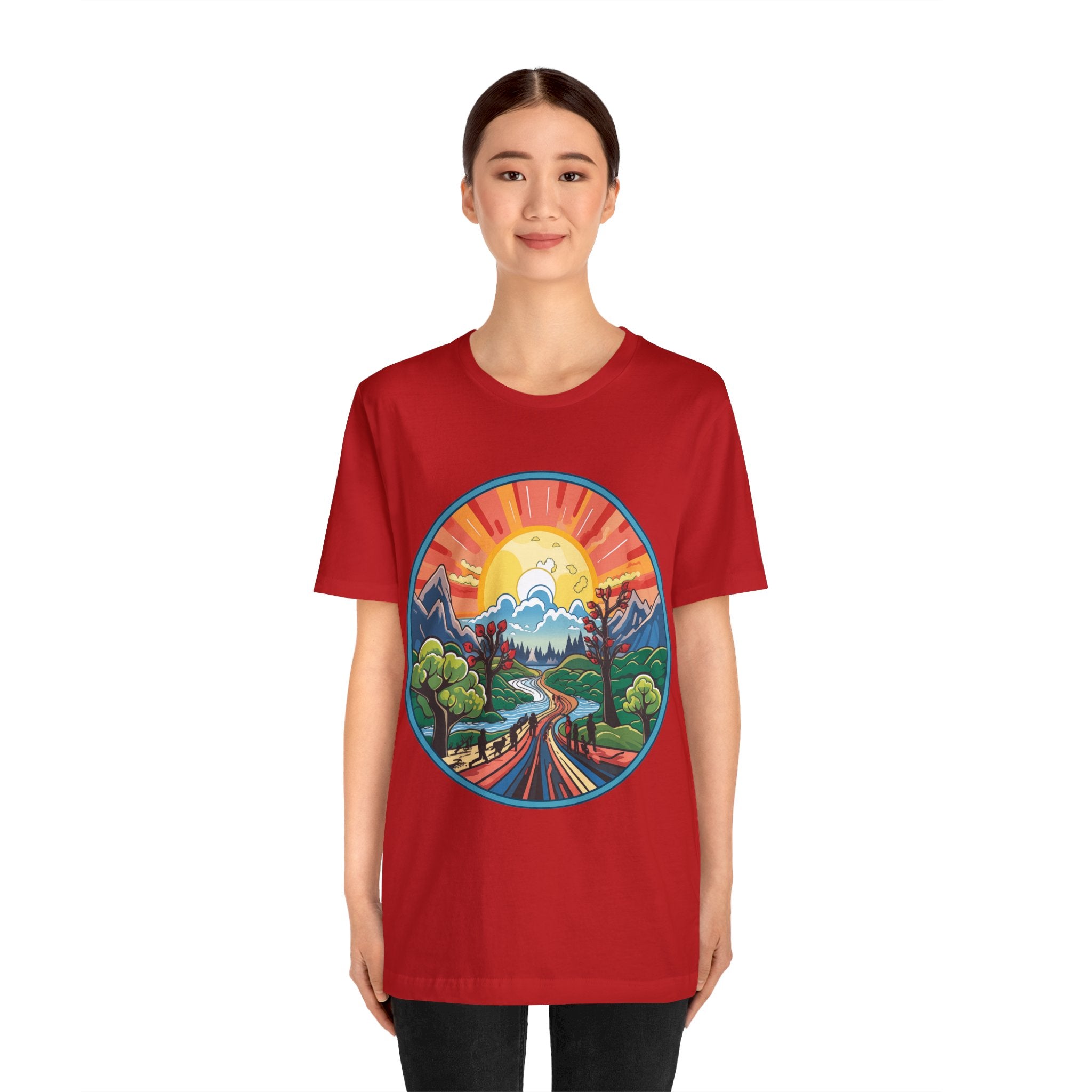 Nature's Palette Tee - Vibrant Nature Artwork