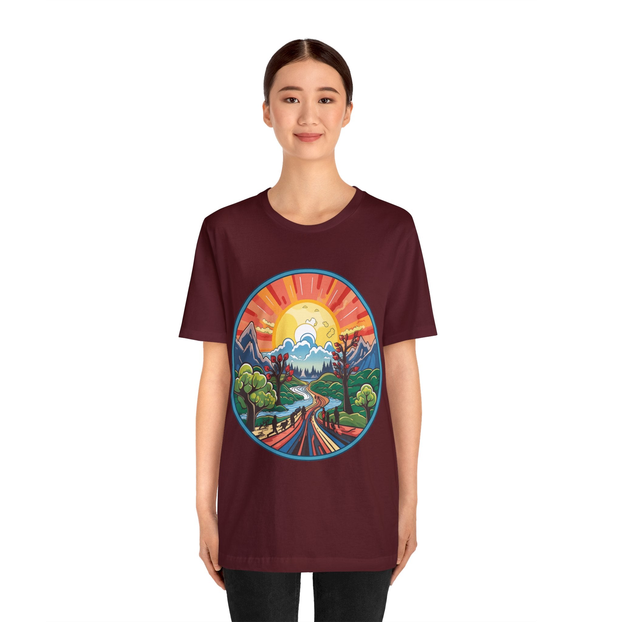 Nature's Palette Tee - Vibrant Nature Artwork