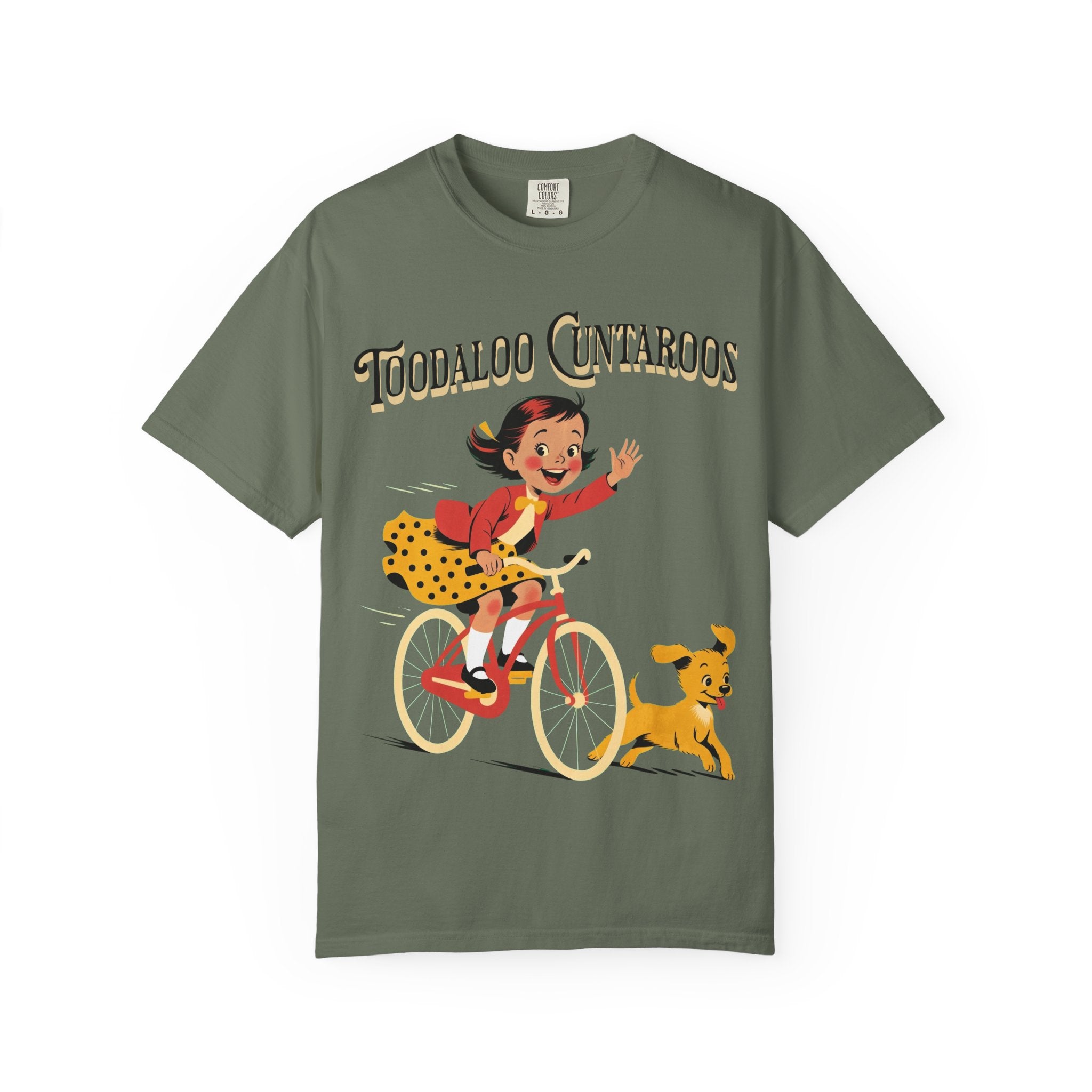 Toodaloo Cantarous Girl on Bicycle T-shirt | Retro Cartoon Bike Tee