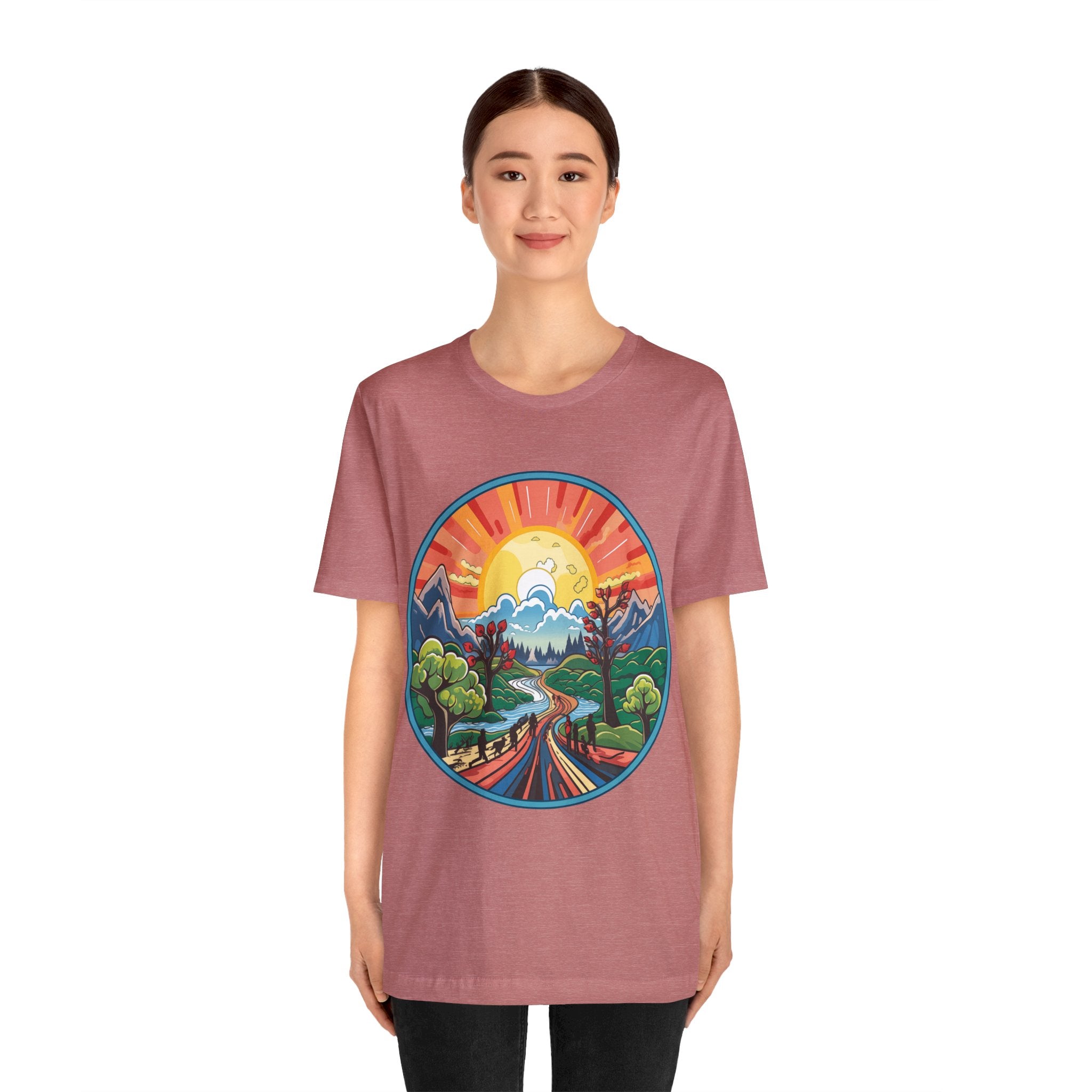 Nature's Palette Tee - Vibrant Nature Artwork