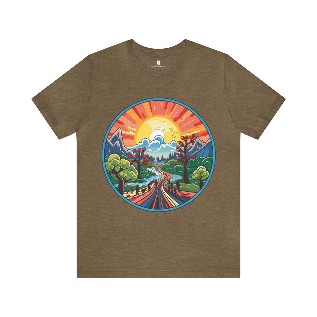Nature's Palette Tee - Vibrant Nature Artwork