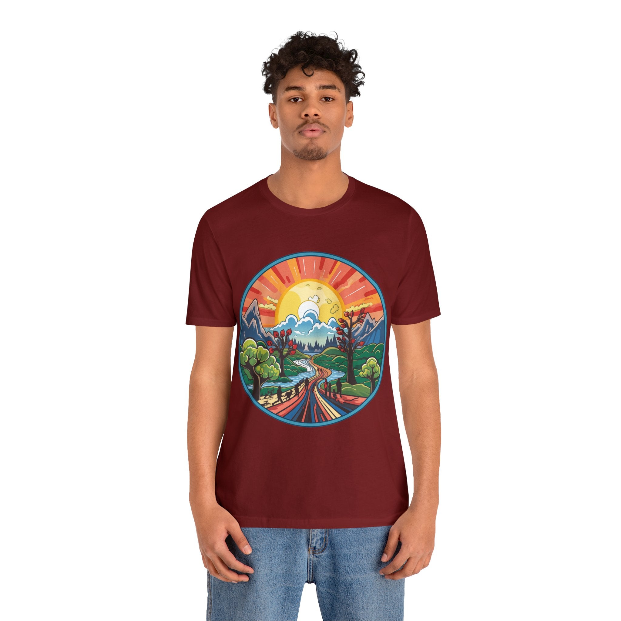 Nature's Palette Tee - Vibrant Nature Artwork