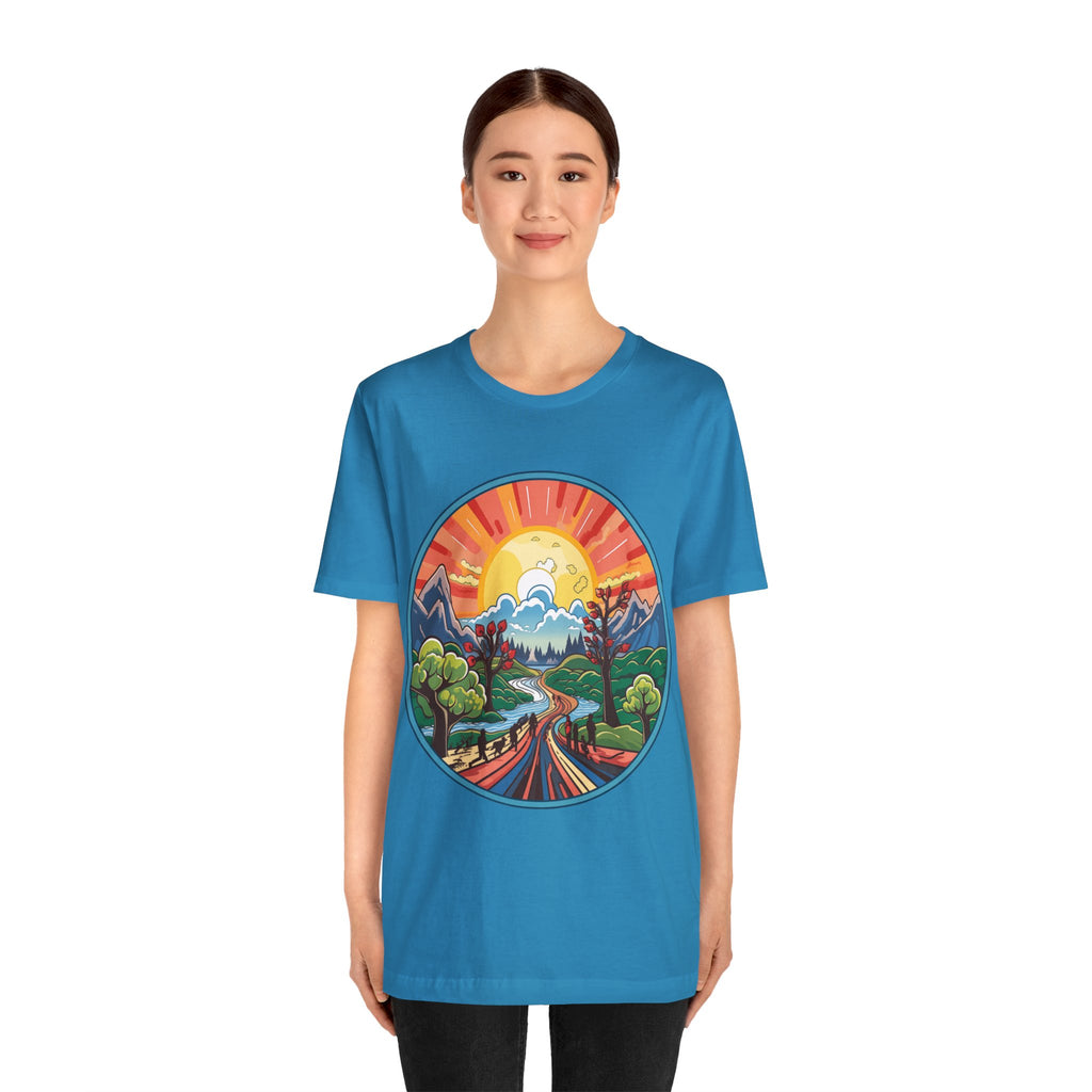 Nature's Palette Tee - Vibrant Nature Artwork