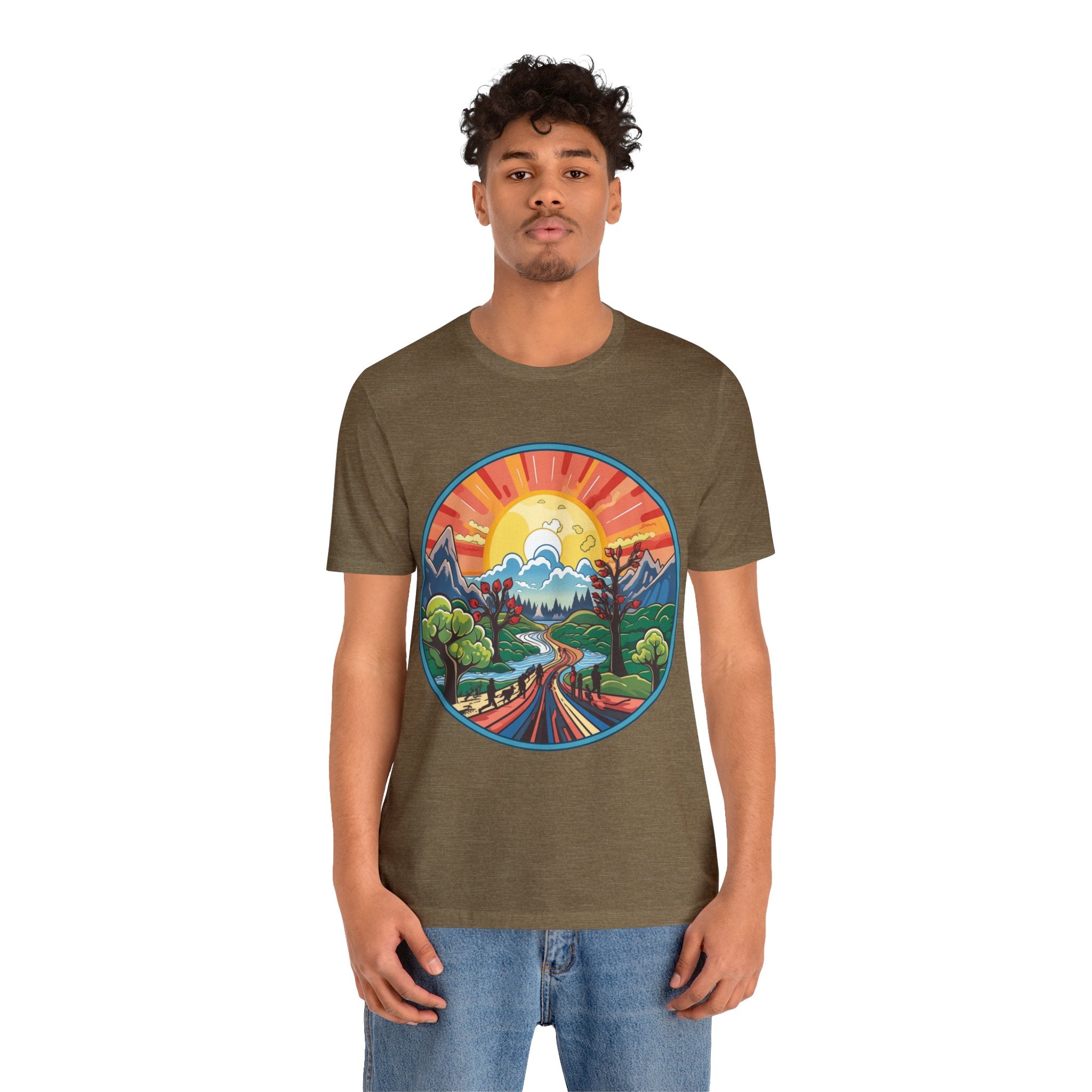 Nature's Palette Tee - Vibrant Nature Artwork
