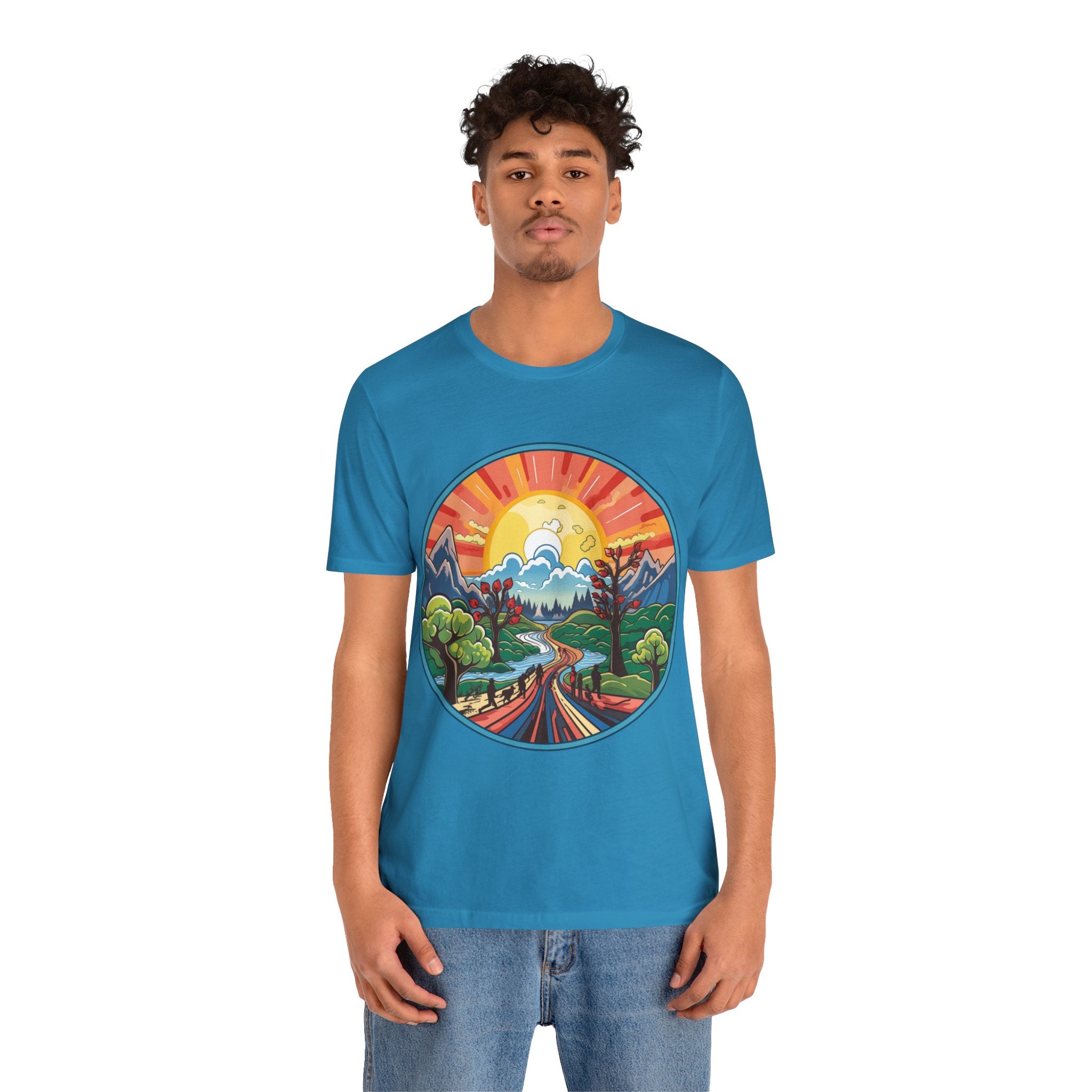 Nature's Palette Tee - Vibrant Nature Artwork