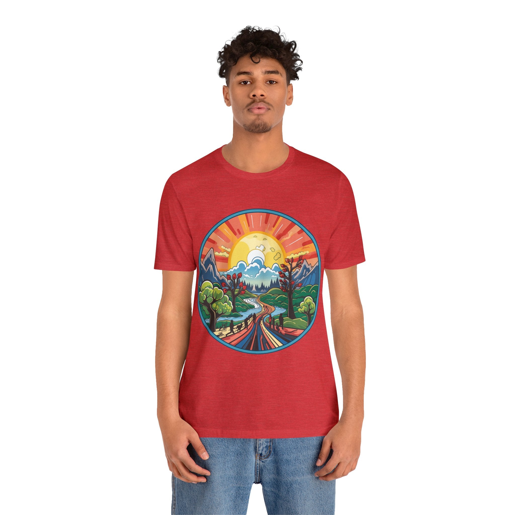 Nature's Palette Tee - Vibrant Nature Artwork